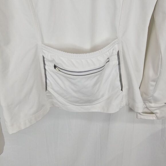 Athleta Jacket Large White  Full Zip Back Pocket Stretch Running 862099 - Picture 7 of 8